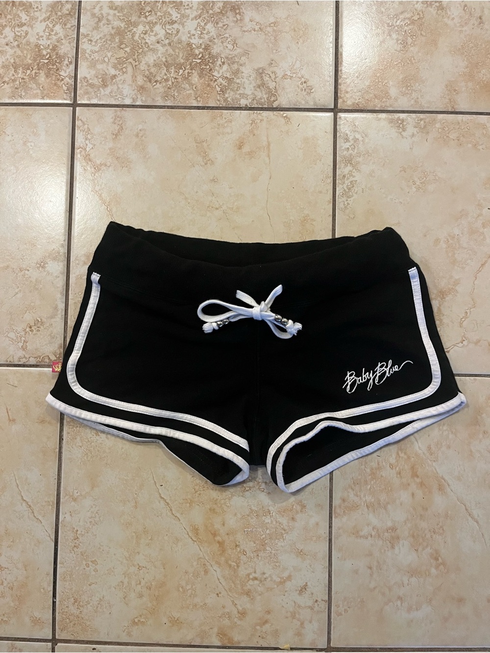 Baby Phat Black Athletic Shorts with White Trim